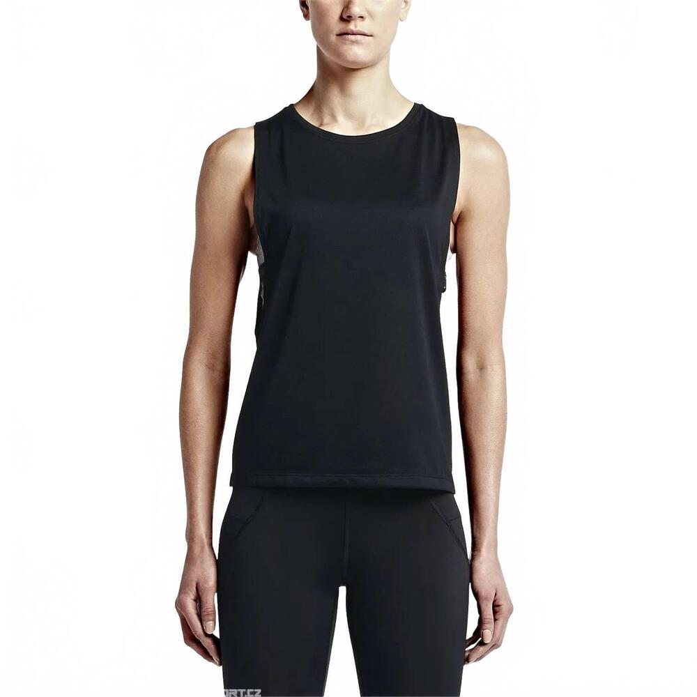 NEW NIKE women's elastika biker tank top in black